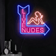 Live Nudes Arrow LED Neon Sign