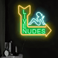 Live Nudes Arrow LED Neon Sign