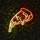 Melting Cheese Pizza Slice LED Neon Sign