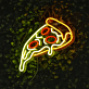 Melting Cheese Pizza Slice LED Neon Sign