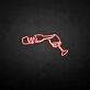 Pouring Wine Bottle and Glass LED Neon Sign