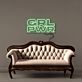 GRL PWR Block Letter LED Neon Sign