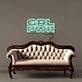 GRL PWR Block Letter LED Neon Sign