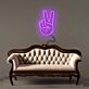 Peace Sign Hand Outline LED Neon Sign