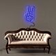 Peace Sign Hand Outline LED Neon Sign