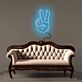 Peace Sign Hand Outline LED Neon Sign