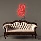 Peace Sign Hand Outline LED Neon Sign