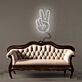 Peace Sign Hand Outline LED Neon Sign