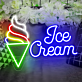 Ice Cream Cone and Text LED Neon Sign