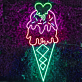 Heart Topped Ice Cream Cone LED Neon Sign