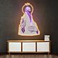 Crowned Hooded Skeleton LED Neon Acrylic Artwork