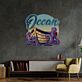 Ocean Boat and Octopus LED Neon Acrylic Artwork