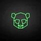 Geometric Bear Head LED Neon Sign