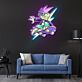 Skateboarding Dinosaur LED Neon Acrylic Artwork