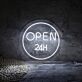 Customize 'OPEN 24H' neon sign
