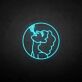 Smoking Woman Circle LED Neon Sign