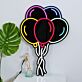Holiday Balloon Black Backboard LED Neon Sign