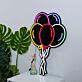 Holiday Balloon Black Backboard LED Neon Sign