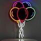 Holiday Balloon Black Backboard LED Neon Sign