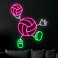 Cartoon Volleyball Player LED Neon Sign