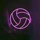 Volleyball Outline LED Neon Sign