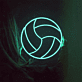 Volleyball Outline LED Neon Sign