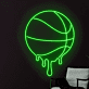 Dripping Basketball LED Neon Sign