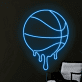 Dripping Basketball LED Neon Sign