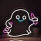Cute Ghost Holding Drinks LED Neon Sign