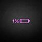 1% Low Battery LED Neon Sign