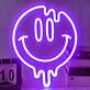 Melting Smiley Face LED Neon Sign