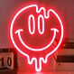 Melting Smiley Face LED Neon Sign