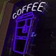 Coffee Takeaway Cup with COFFEE Text LED Neon Sign