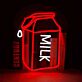 Milk Carton LED Neon Sign