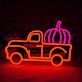 Pumpkin Pickup Truck LED Neon Sign