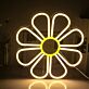 Eight Petal Daisy Flower LED Neon Sign