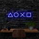 Playstation Controls Multicolour Neon Sign for Gamers and Entertainment Spaces