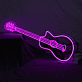 Guitar Neon Sign for Music Lovers and Studios