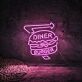 Diner Burger' neon sign