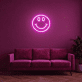 Smile Face Neon Sign for Happy and Positive Spaces