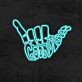 Good Vibes Shaka Hand LED Neon Sign