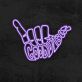 Good Vibes Shaka Hand LED Neon Sign