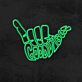 Good Vibes Shaka Hand LED Neon Sign