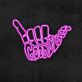 Good Vibes Shaka Hand LED Neon Sign