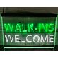 Walk-Ins Welcome Dual LED Neon Sign for Beauty and Massage Studios