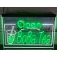 Open Boba Tea Cup LED Hanging Sign