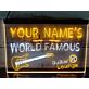 Personalized Guitar Lounge Dual LED Neon Sign for Music Rooms and Bars