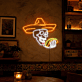 Skull Taco Custom Neon Sign for Halloween and Party Spaces
