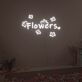 Flowers Lettering LED Neon Sign with Floral Accents
