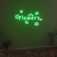 Flowers Lettering LED Neon Sign with Floral Accents